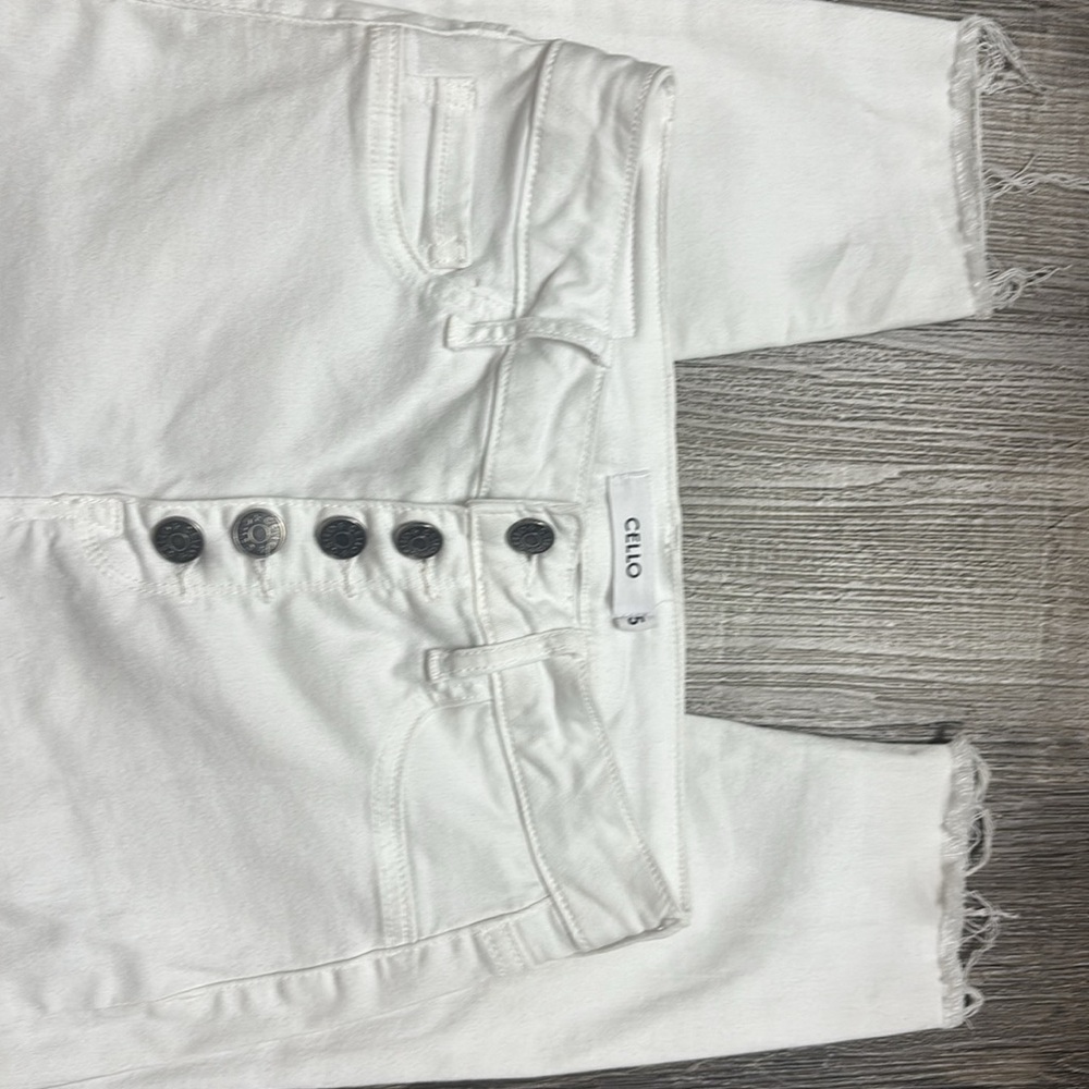 Cello White High Rise Jeans Classic Style - Picture 3 of 5